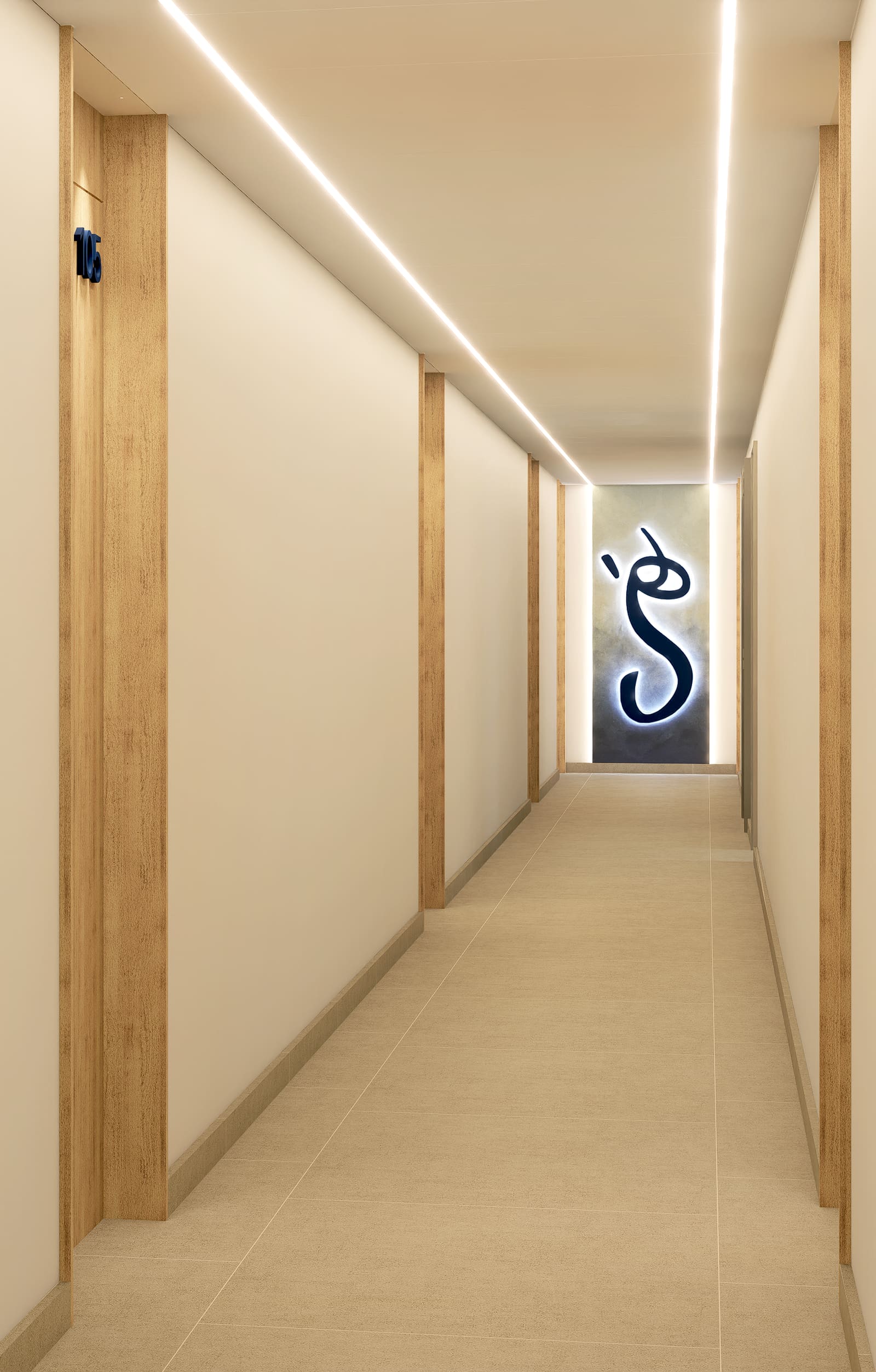 Pasillo de las habitaciones